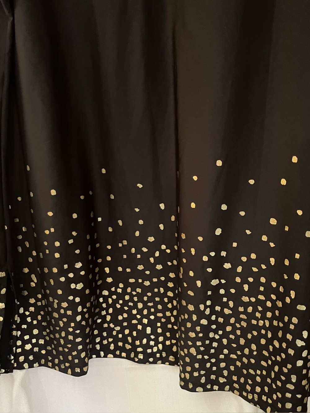 Black Short Sleeve Swim Tunic with Gold Dot Hem size 26-28 NWOT - Picture 3 of 3